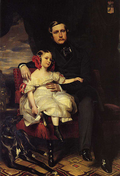 Portrait of the Prince de Wagram and his daughter Malcy Louise Caroline Frederique